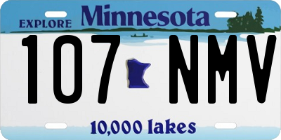 MN license plate 107NMV