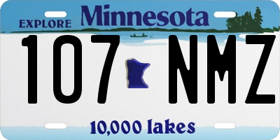 MN license plate 107NMZ