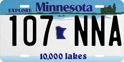 MN license plate 107NNA