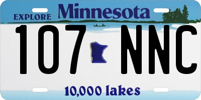 MN license plate 107NNC