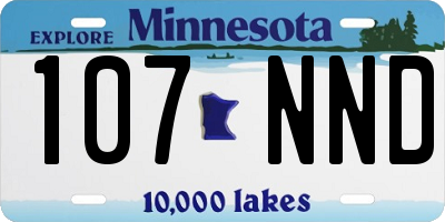 MN license plate 107NND