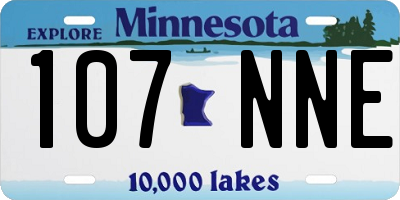 MN license plate 107NNE