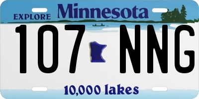 MN license plate 107NNG