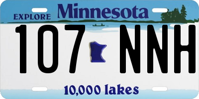 MN license plate 107NNH