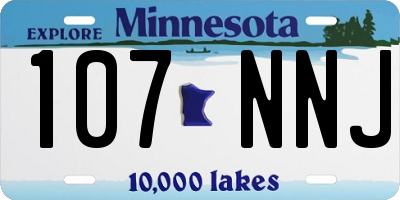 MN license plate 107NNJ