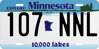 MN license plate 107NNL