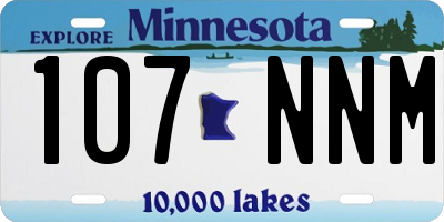 MN license plate 107NNM
