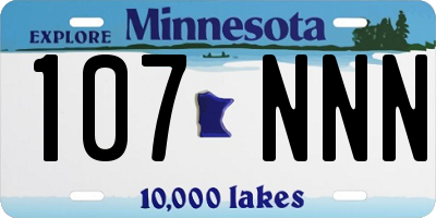 MN license plate 107NNN
