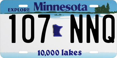 MN license plate 107NNQ