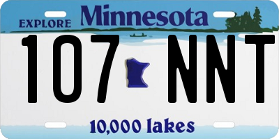 MN license plate 107NNT