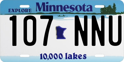 MN license plate 107NNU