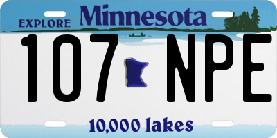 MN license plate 107NPE