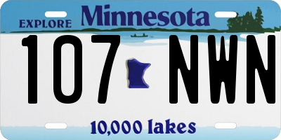 MN license plate 107NWN