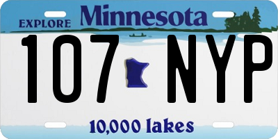 MN license plate 107NYP