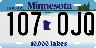 MN license plate 107OJQ