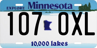 MN license plate 107OXL