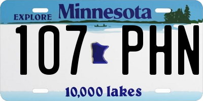 MN license plate 107PHN