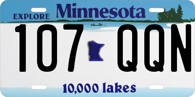 MN license plate 107QQN
