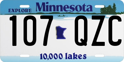 MN license plate 107QZC