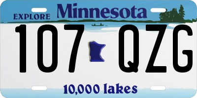 MN license plate 107QZG