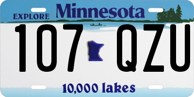 MN license plate 107QZU