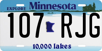 MN license plate 107RJG
