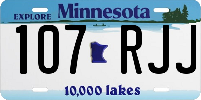 MN license plate 107RJJ