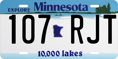 MN license plate 107RJT