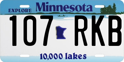 MN license plate 107RKB