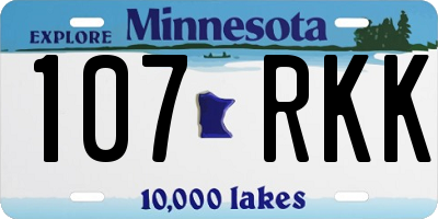 MN license plate 107RKK