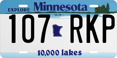 MN license plate 107RKP