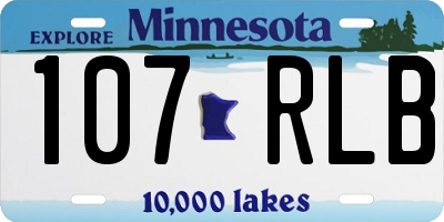 MN license plate 107RLB