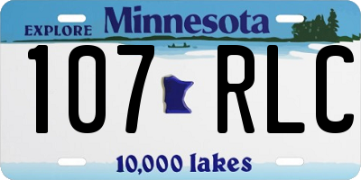 MN license plate 107RLC
