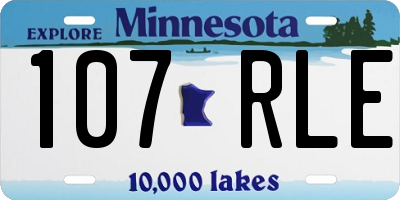 MN license plate 107RLE