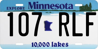 MN license plate 107RLF