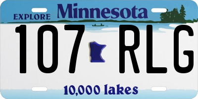 MN license plate 107RLG