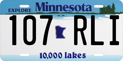 MN license plate 107RLI