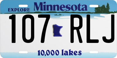 MN license plate 107RLJ