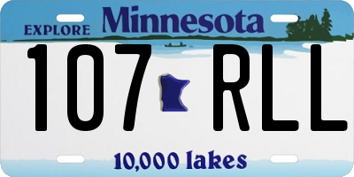 MN license plate 107RLL