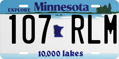 MN license plate 107RLM