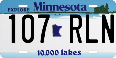MN license plate 107RLN