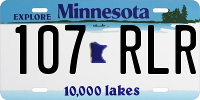 MN license plate 107RLR