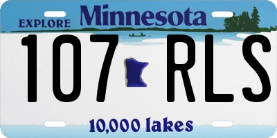 MN license plate 107RLS