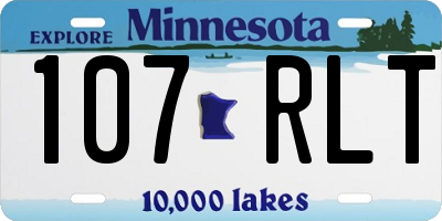 MN license plate 107RLT