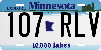 MN license plate 107RLV
