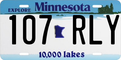 MN license plate 107RLY