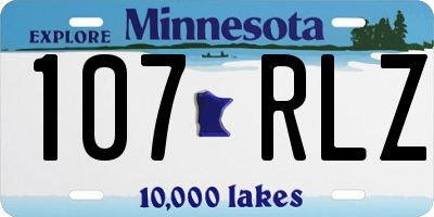 MN license plate 107RLZ
