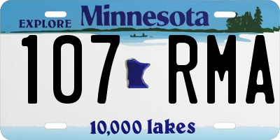 MN license plate 107RMA