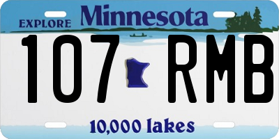 MN license plate 107RMB