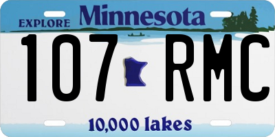 MN license plate 107RMC